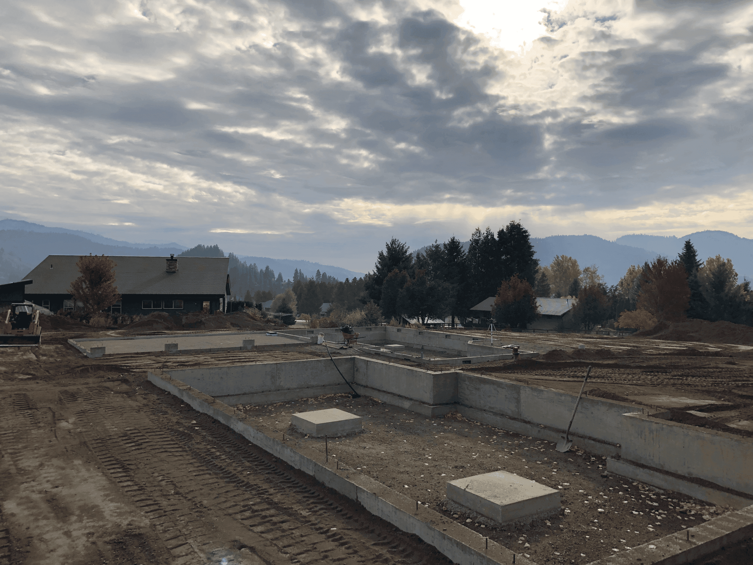 Foundation and footings for a residential home