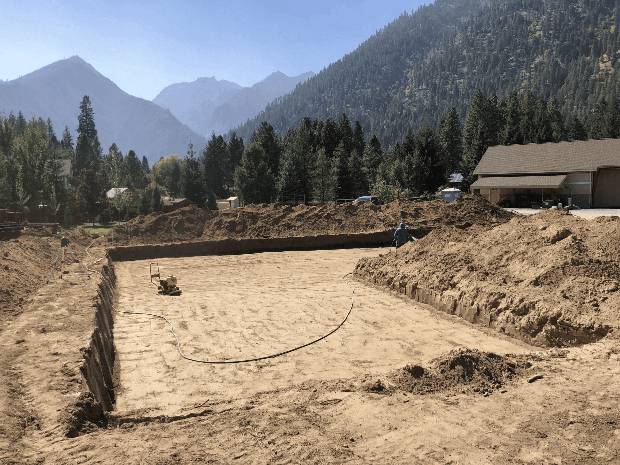 Foundation dug for a residential home